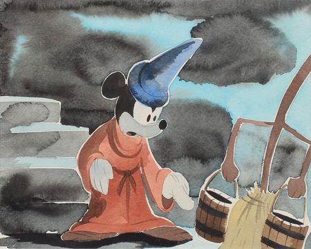 Lot #739 Mickey Mouse production concept painting from Fantasia: Superior concept painting for Fantasia - Image 2