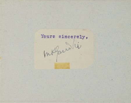 Lot #246 Mohandas Gandhi Signature - Image 1