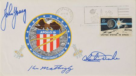 Lot #52 John Young's Apollo 16 â€˜Type 1â€™ Insurance Cover Insurance Cover - Image 1