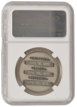 Lot #53 John Young's Apollo 16 Flown Robbins Medal: Scarce flown Robbins from a moonwalker's collection - Image 2