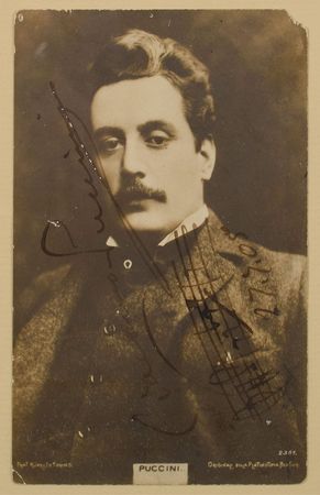 Lot #489 Giacomo Puccini: Brilliant signed photo with musical quote from La boheme - Image 2