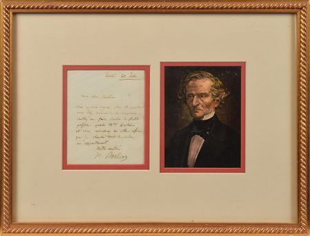 Lot #483 Hector Berlioz Handwritten Letter Signed - Image 1