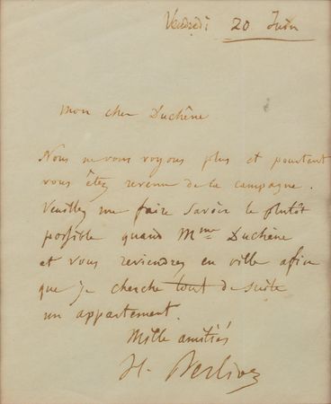 Lot #483 Hector Berlioz Handwritten Letter Signed - Image 2