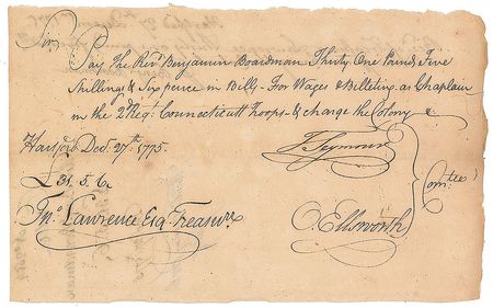 Lot #298 Oliver Ellsworth Signed Document - Image 1
