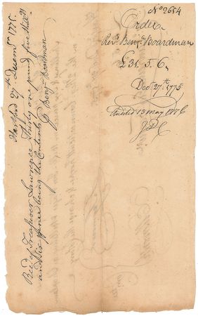Lot #298 Oliver Ellsworth Signed Document - Image 2