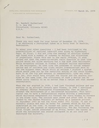 Lot #363 Friedrich Doblhoff - Image 1