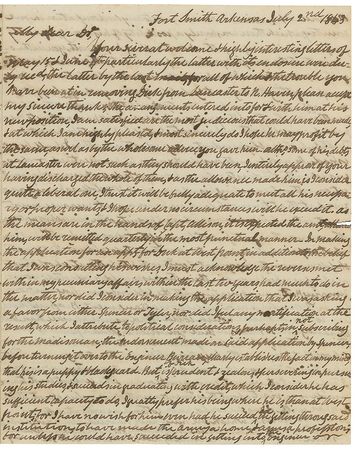 Lot #86 Zachary Taylor: ?I have no wish for him,? Taylor writes of his son, ?to have made the army a home & arms a profession? - Image 1