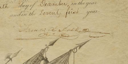 Lot #82 James K. Polk Signed Document - Image 2