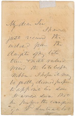 Lot #89 Franklin Pierce: Handwritten presidential letter to Jefferson Davis - Image 1