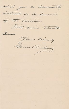 Lot #165 Grover Cleveland Handwritten Letter Signed - Image 2