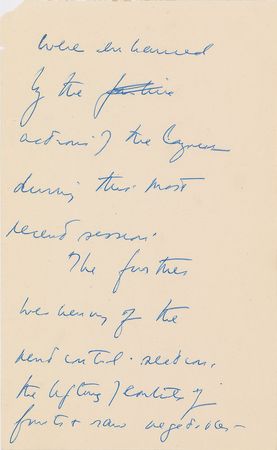 Lot #142 John F. Kennedy: Fourteen-page handwritten draft for a 1952 Senate campaign speech: 