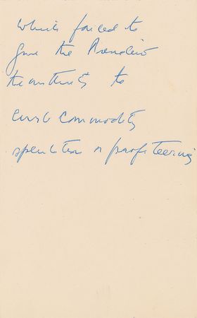 Lot #142 John F. Kennedy: Fourteen-page handwritten draft for a 1952 Senate campaign speech: 