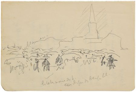 Lot #432 Paul Signac Sketch - Image 1
