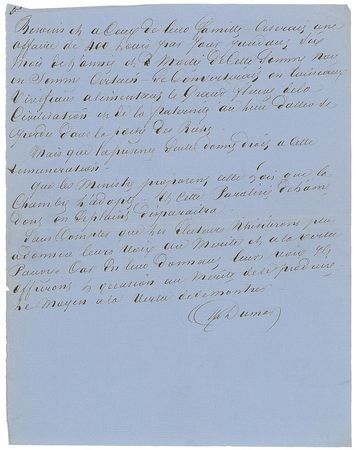 Lot #439 Alexandre Dumas, pere: 1862 manuscript for an Italian political piece - Image 5