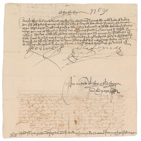 Lot #265 Ferdinand and Isabella: Sought-after document by the sponsors of Christopher Columbus - Image 1