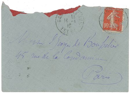 Lot #419 Pierre Bonnard Signed Note - Image 2
