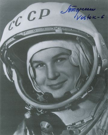 Lot #417 Valentina Tereshkova and Valery Bykovsky Signed Photographs - Image 1