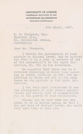 Lot #418 Anthony Blunt Typed Letter Signed - Image 1