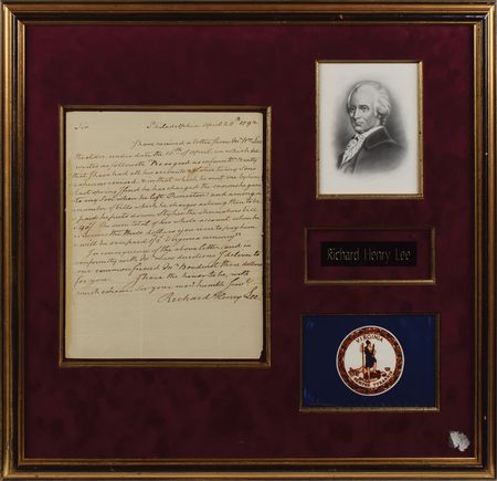 Lot #234 Richard Henry Lee: Scarce handwritten letter from the Virginian signer - Image 1