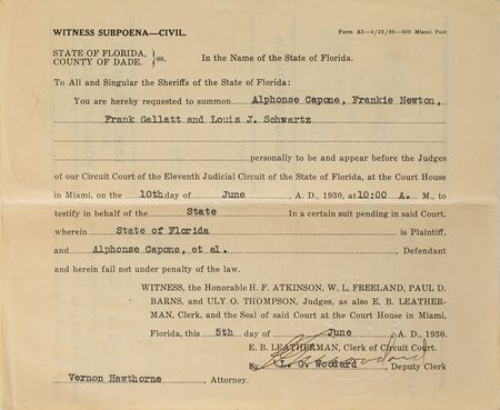 Lot #2102 Al Capone Signed Document - Image 2