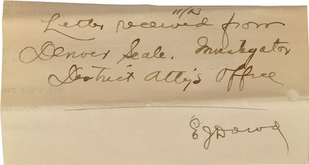 Lot #2070 Raymond Hamilton Gang Letter Signed - Image 3