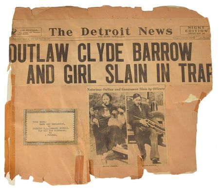 Lot #2022 Smoot Schmid's Personal 'Bonnie & Clyde' Scrapbook - Image 1