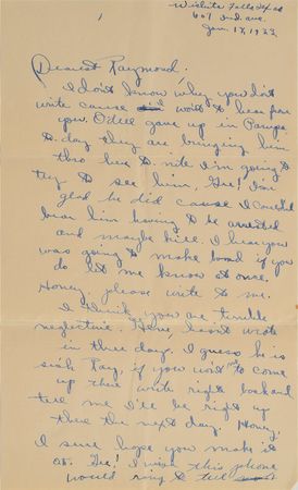 Lot #2030 Raymond Hamilton's Girlfriend Mary Pitts Letter to Him and Original Vintage Mug Shot Photograph - Image 1