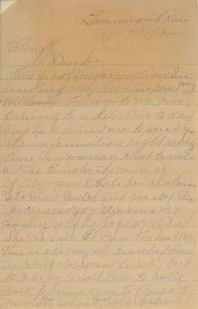 Lot #2040 Bonnie Parker: 1934 Letter Identifying Her - Image 1