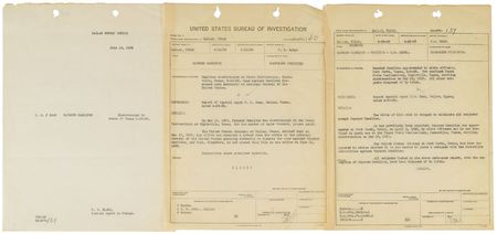 Lot #2071 Raymond Hamilton Original Vintage Mug Shot Photograph and FBI Papers - Image 2