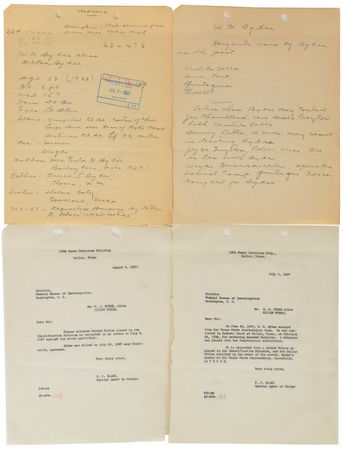 Lot #2081 Hilton Bybee Original Vintage Mug Shot Photograph and FBI Papers - Image 2