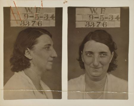 Lot #2089 Beulah Praytor Signed Fingerprint Card and Original Vintage Mug Shot Photograph - Image 1