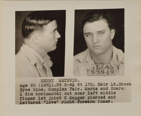 Lot #2041 Henry Methvin Pair of Original Vintage Mug Shot Photographs - Image 2