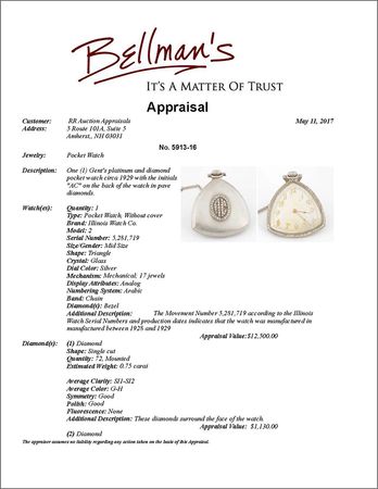 Lot #2105 Al Capone's Diamond Watch - Image 5