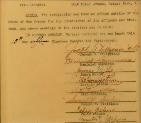Lot #2117 Vito Genovese Signed Document - Image 3