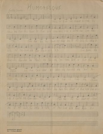 Lot #2103 Al Capone Handwritten Musical Lyrics
