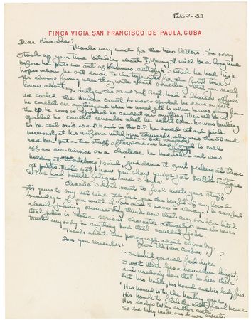 Lot #487 Ernest Hemingway: Reflections on war, writing, and rivalry - Image 1