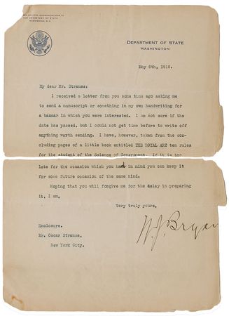 Lot #266 William Jennings Bryan - Image 1