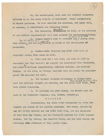 Lot #546 Ernest Thompson Seton: “Everything of permanent value in the Boy Scouts, he took from the Woodcraft” - Image 3