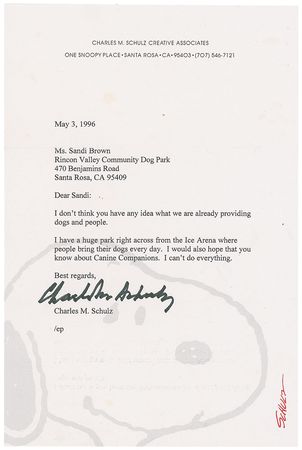 Lot #471 Charles Schulz Typed Letter Signed - Image 2