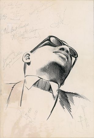 Lot #567 Ray Charles: Rare unassisted Ray Charles signature - Image 3