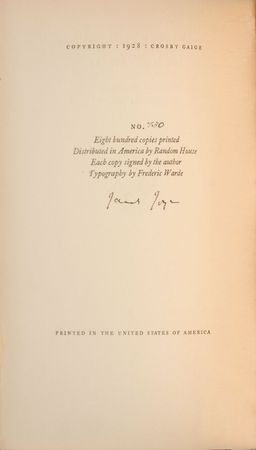 Lot #490 James Joyce: Limited edition of the beautiful Finnegans Wake prose-poem - Image 1