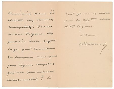 Lot #520 Alexandre Dumas, fils: On Zola and censorship - Image 2