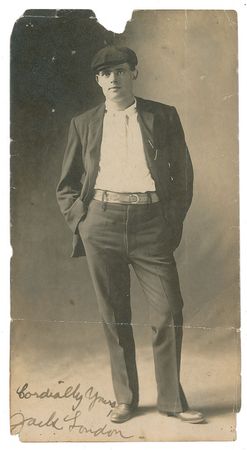 Lot #493 Jack London: London relays a letter and photo during a particularly busy period?