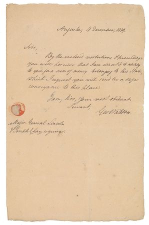 Lot #80 Georgia: George Walton: Twice-signed 1779 letter from the scarce Southern signer - Image 1