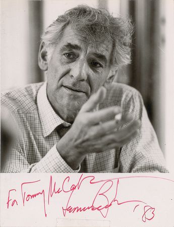Lot #593 Leonard Bernstein Signed Photograph - Image 1