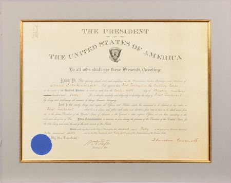 Lot #116 Theodore Roosevelt and William H. Taft Signed Document - Image 1