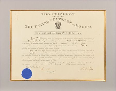 Lot #164 William H. Taft Signed Document - Image 1
