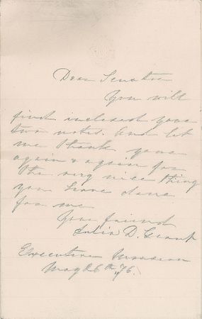 Lot #100 Julia D. Grant Handwritten Letter Signed - Image 1