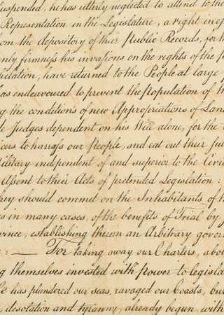 Lot #53 Declaration of Independence Force Print: Sought-after Force print of the Declaration of Independence - Image 2