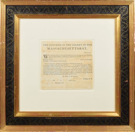 Lot #10 Joseph Warren: Rare early 1775 militia